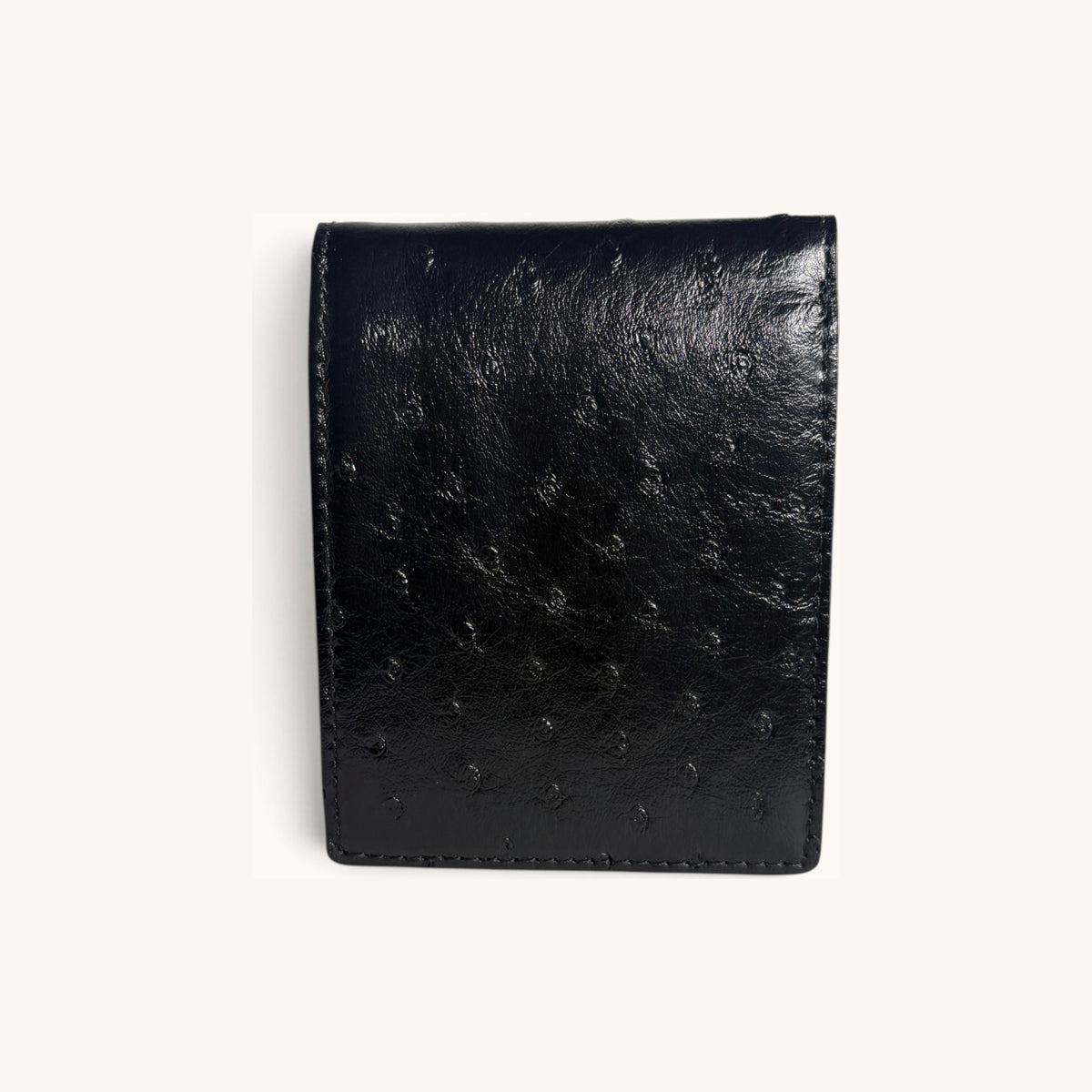 Ostrich Bifold in Black - Executive Leather, Wellington FL