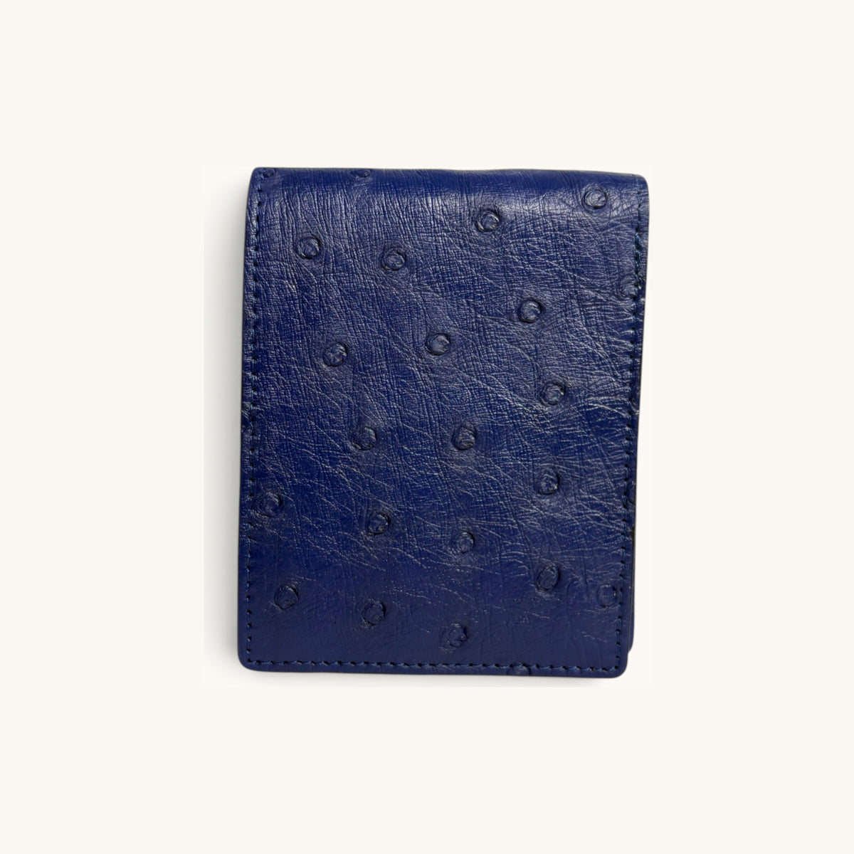 Ostrich Bifold in Blue - Executive Leather, Wellington FL