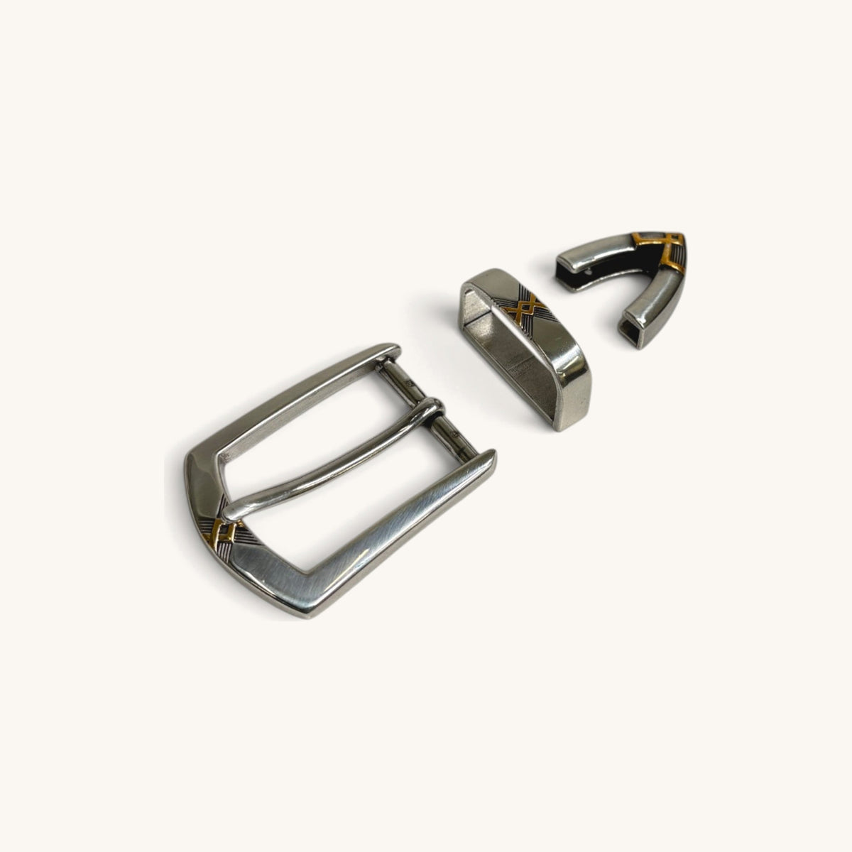 Polished Buckle Set - Silver Polished Buckle Set