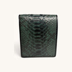 Python Center Flap in Green - Executive Leather, Wellington FL