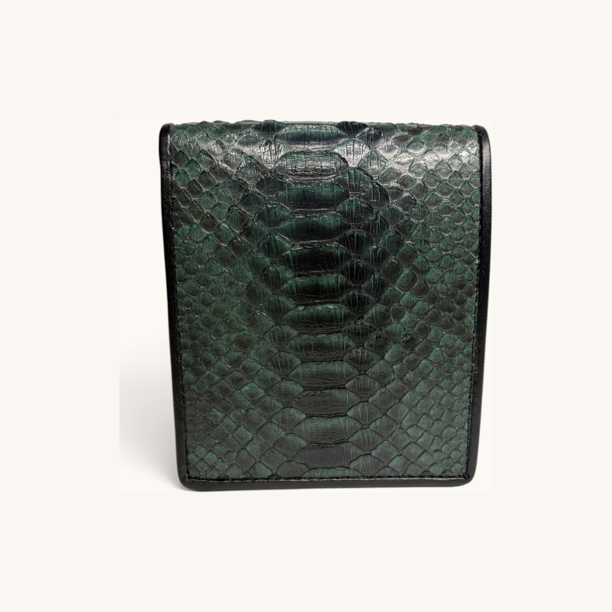 Python Center Flap in Green - Executive Leather, Wellington FL