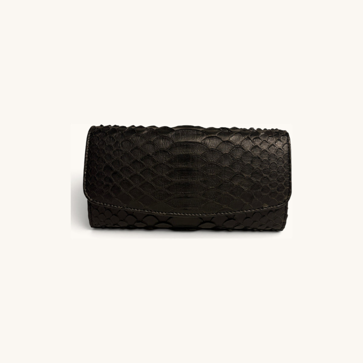 Python Clutch Wallet in Black - Executive Leather, Wellington FL