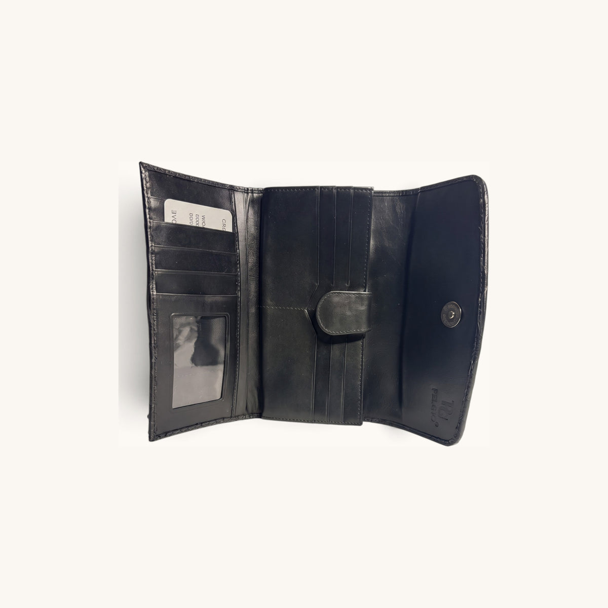 Python Clutch Wallet in Black - Executive Leather, Wellington FL
