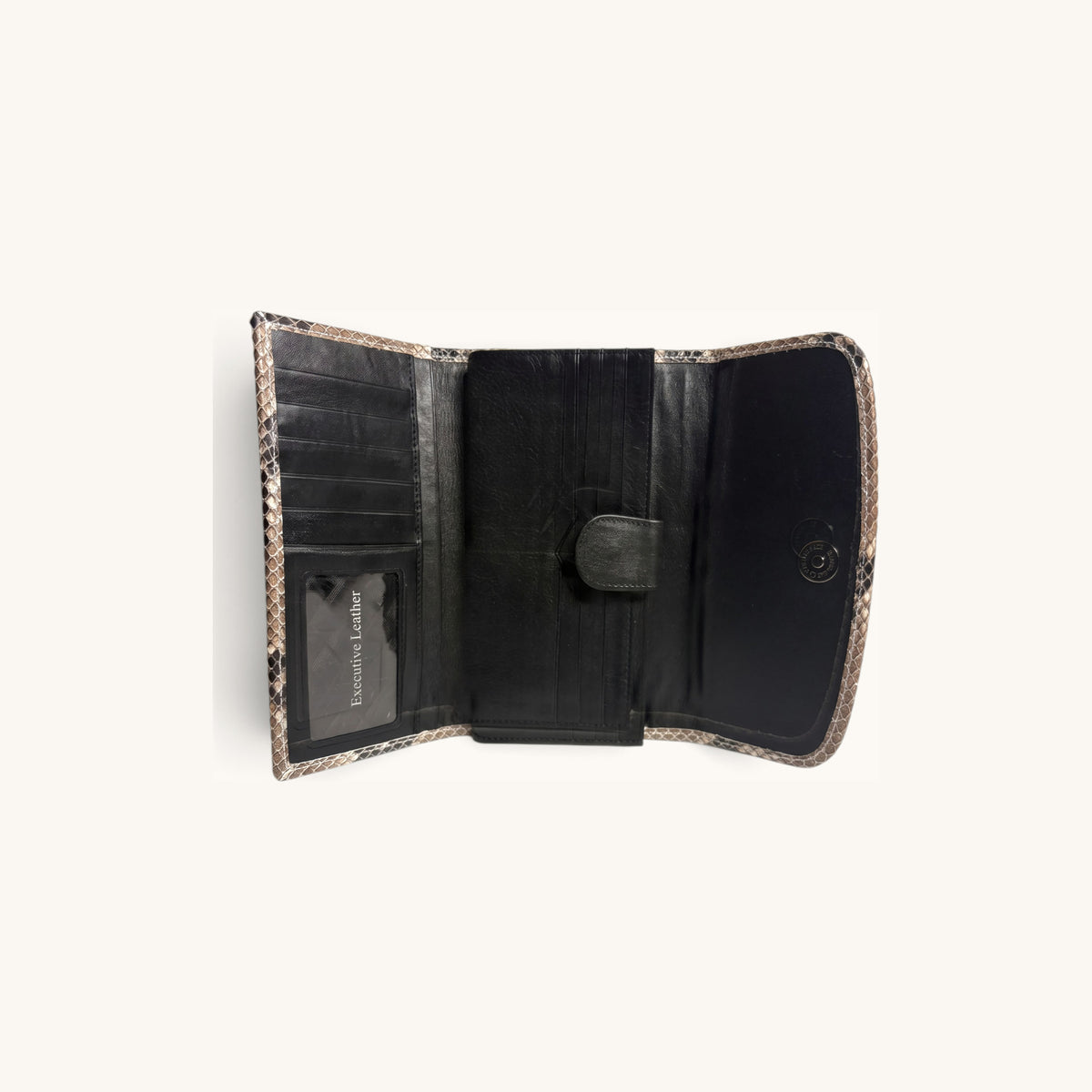 Python Clutch Wallet in Natural - Executive Leather, Wellington FL