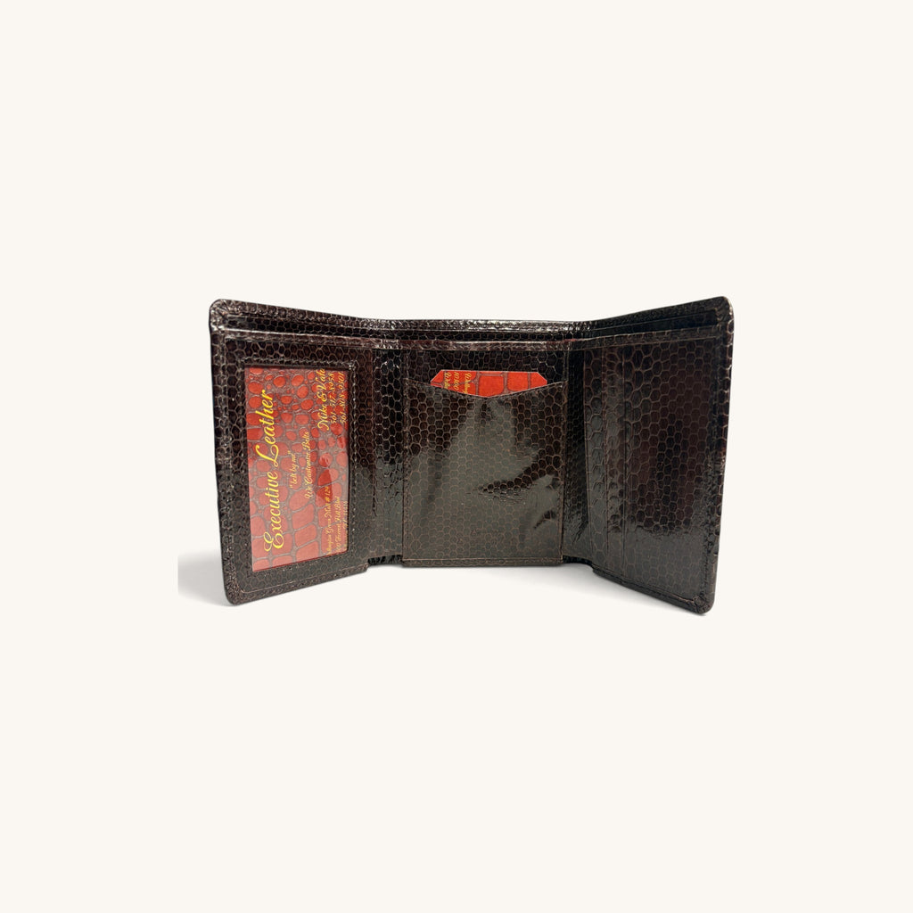 Python Trifold in Grey Brown - Executive Leather, Wellington FL