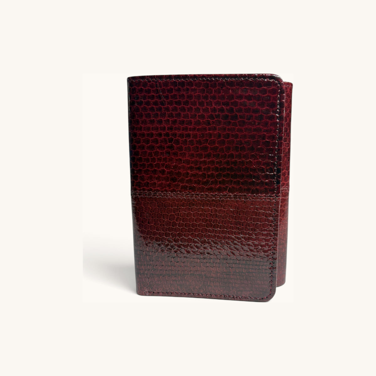 Python Trifold in Dark Red - Executive Leather, Wellington FL