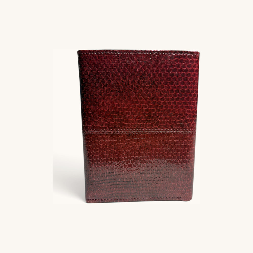 Python Trifold in Dark Red - Executive Leather, Wellington FL