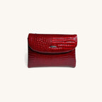 Croc-Embossed Clutch [Red]