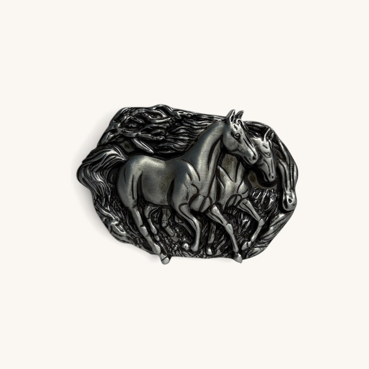 Running Horses Buckle - Silver Running Horses Buckle [Silver]