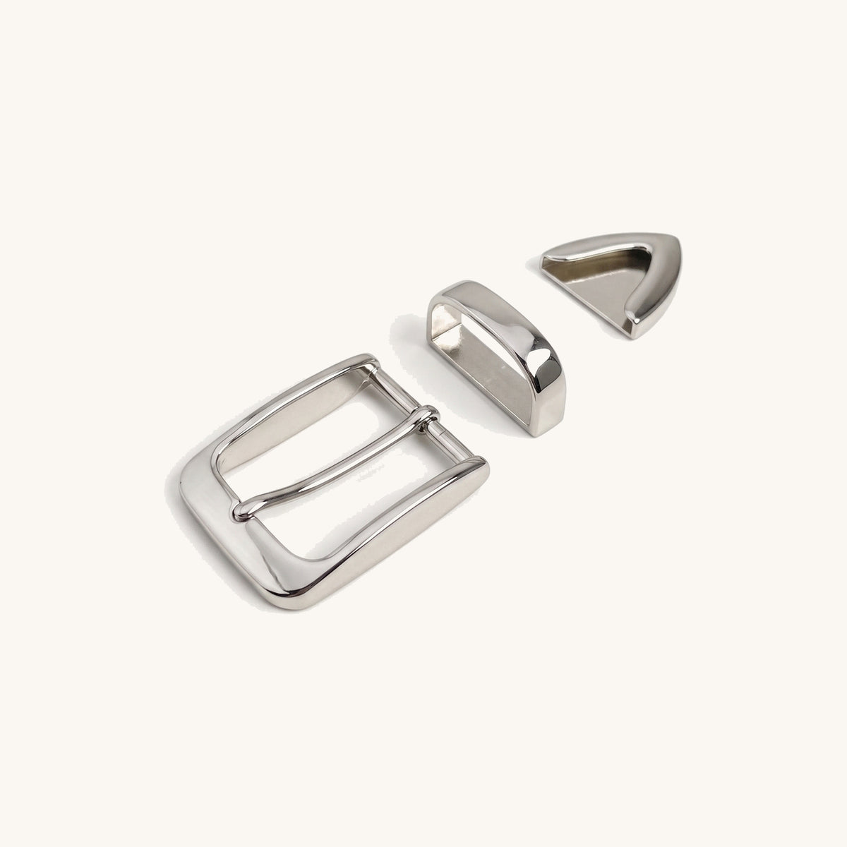 Squared Buckle Set - Silver Squared Buckle Set