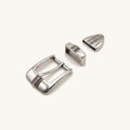 Textured Buckle Set - Silver Textured Buckle Set