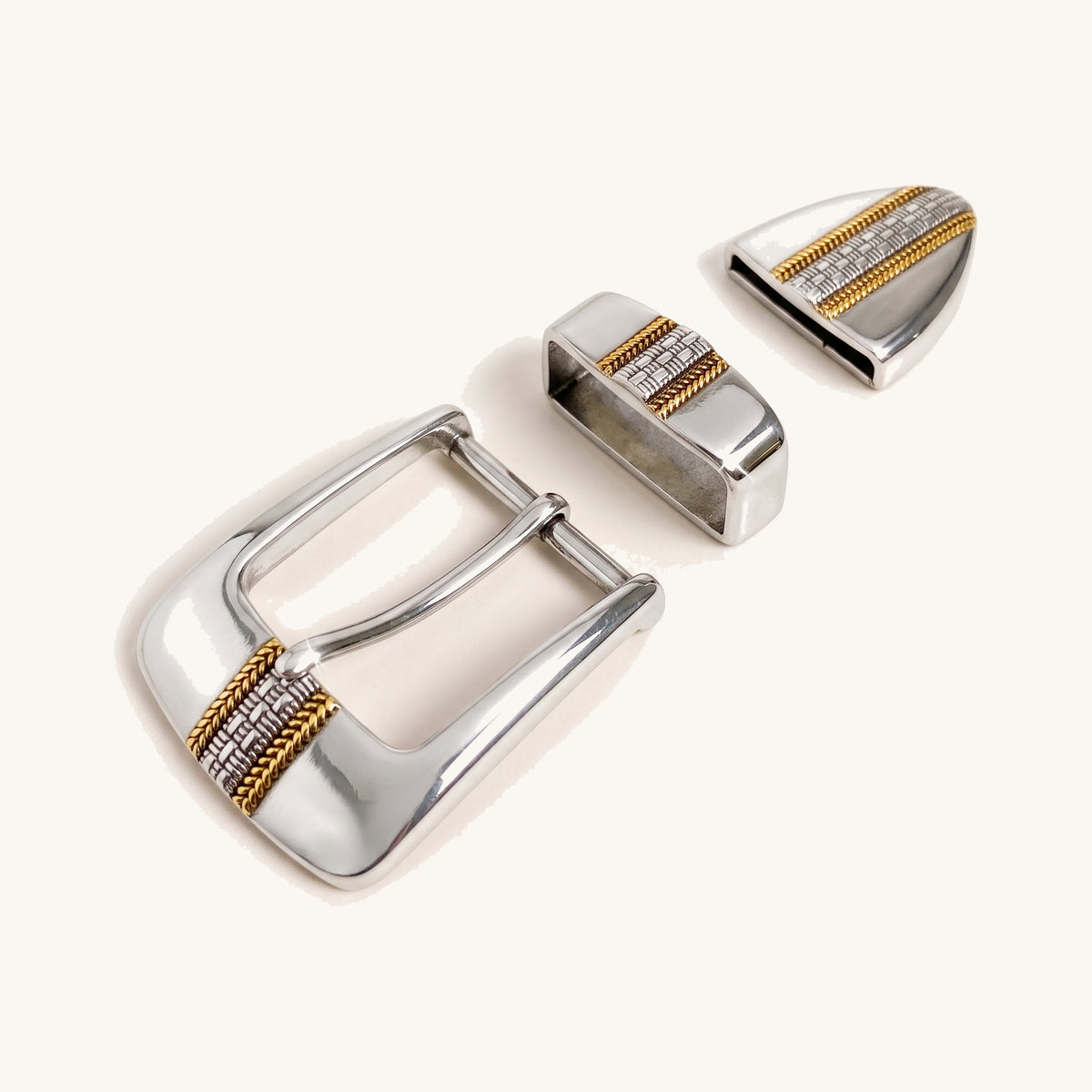 Two-Tone Buckle Set - Silver Two-Tone Buckle Set