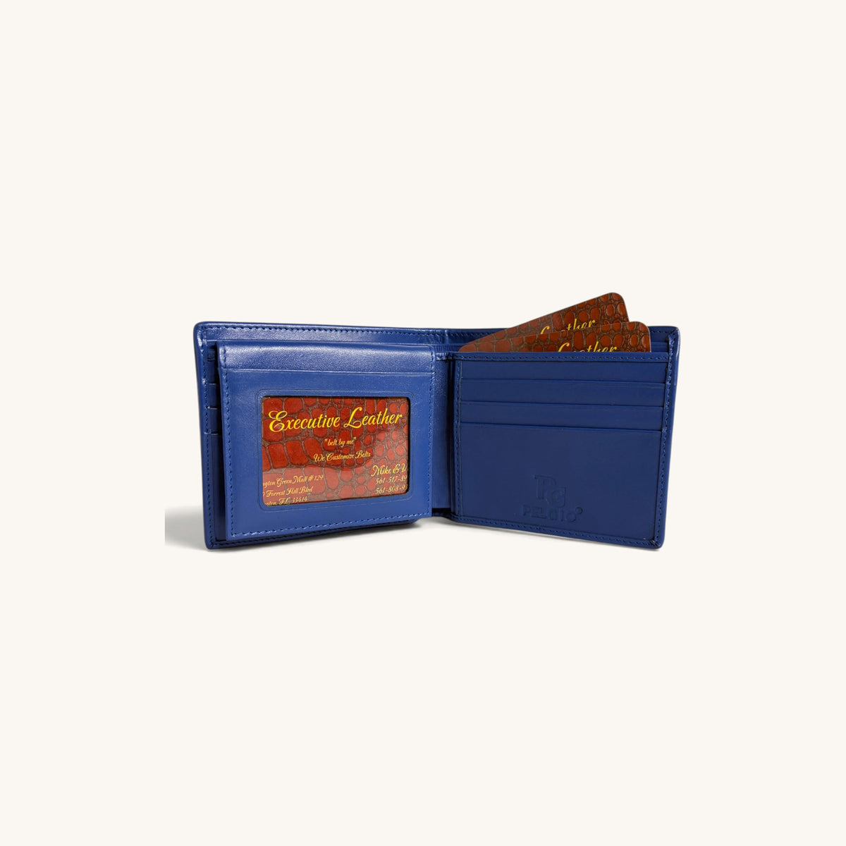 Stingray Bifold in Blue - Executive Leather, Wellington FL