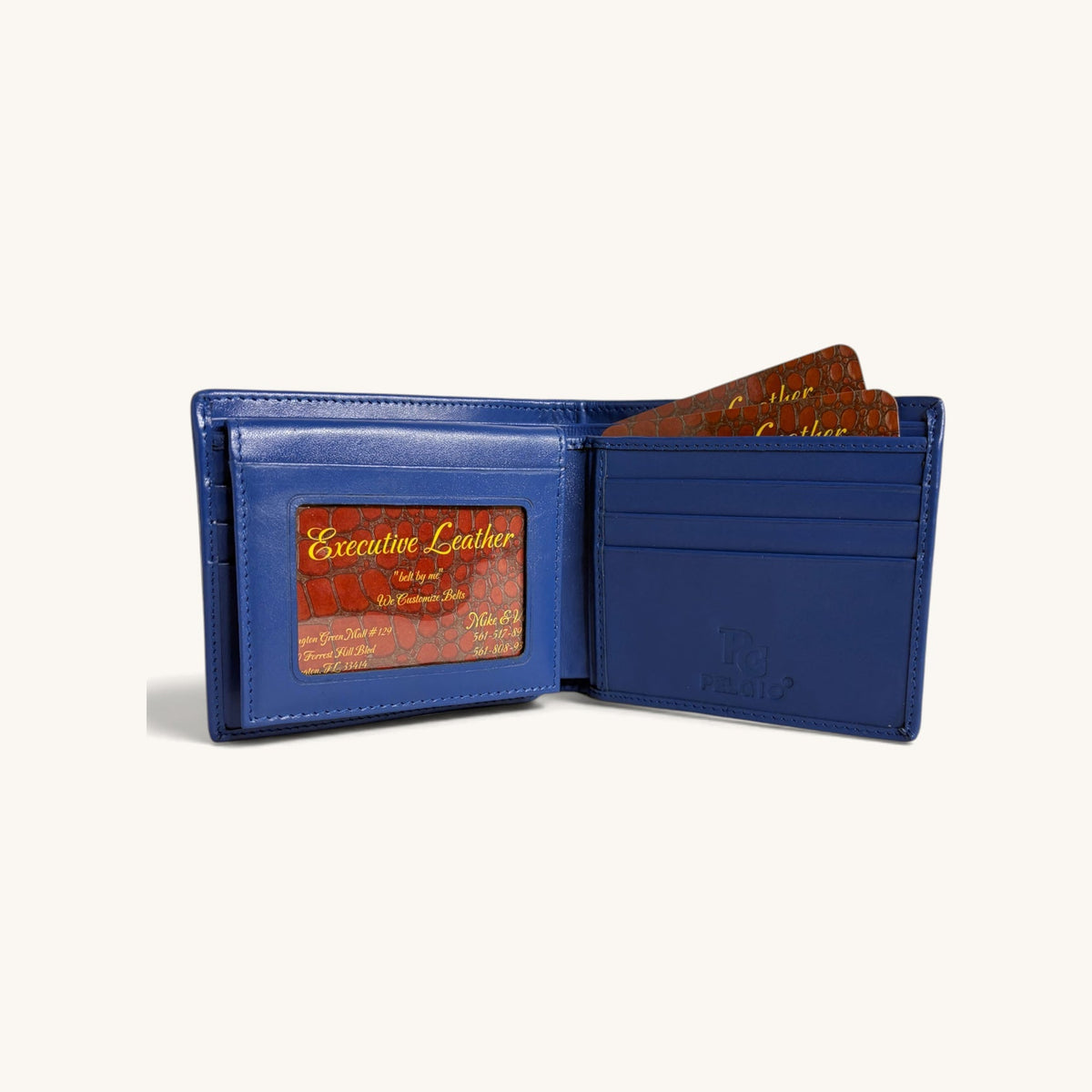 Stingray Bifold in Blue - Executive Leather, Wellington FL [Blue]