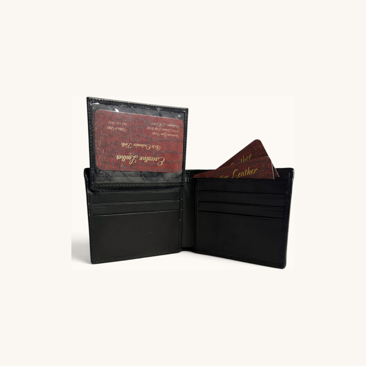 Stingray Bifold in Black - Executive Leather, Wellington FL