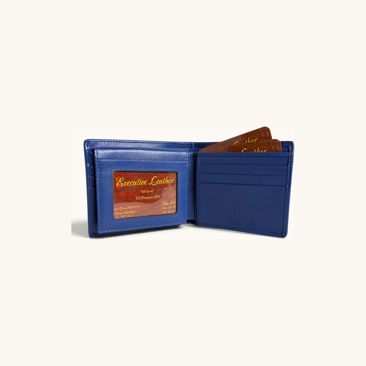 Stingray Bifold in Blue - Executive Leather, Wellington FL
