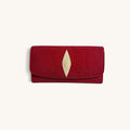 Stingray Clutch Wallet in Red - Executive Leather, Wellington FL