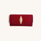 Stingray Clutch Wallet in Red - Executive Leather, Wellington FL