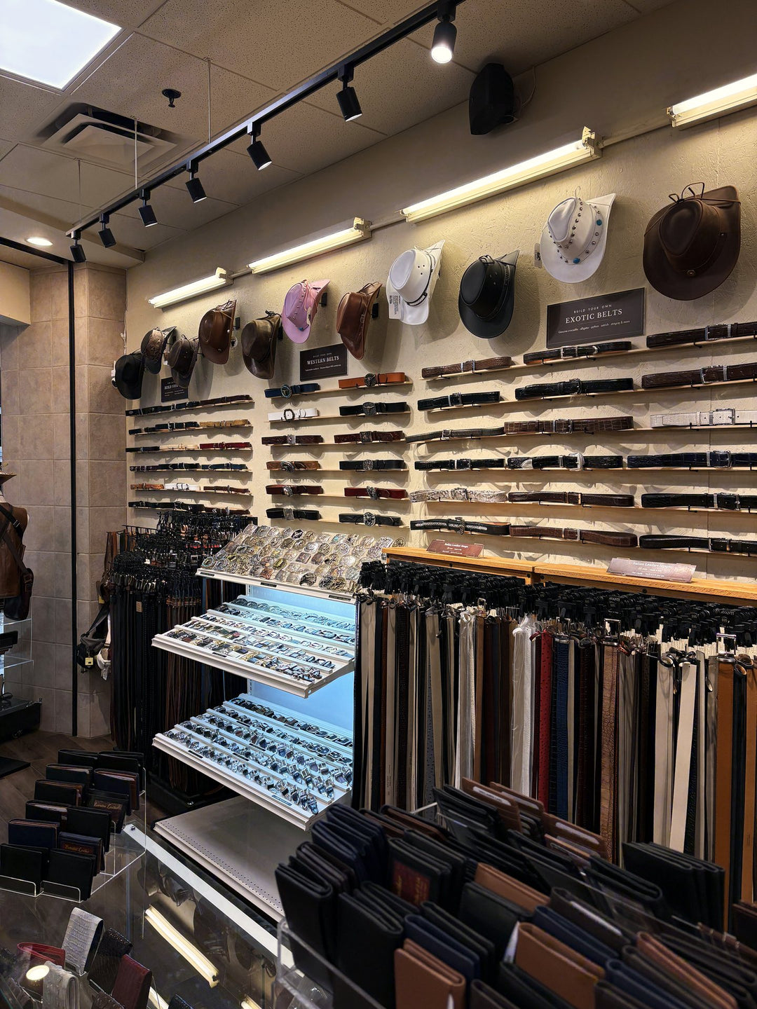 Inside Executive Leather: hats, belts and the buckle case