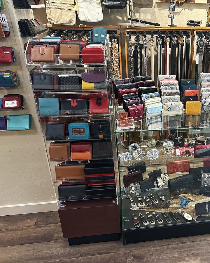 The wallet wall and display case