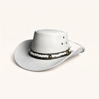 White Leather Cowboy Hat
