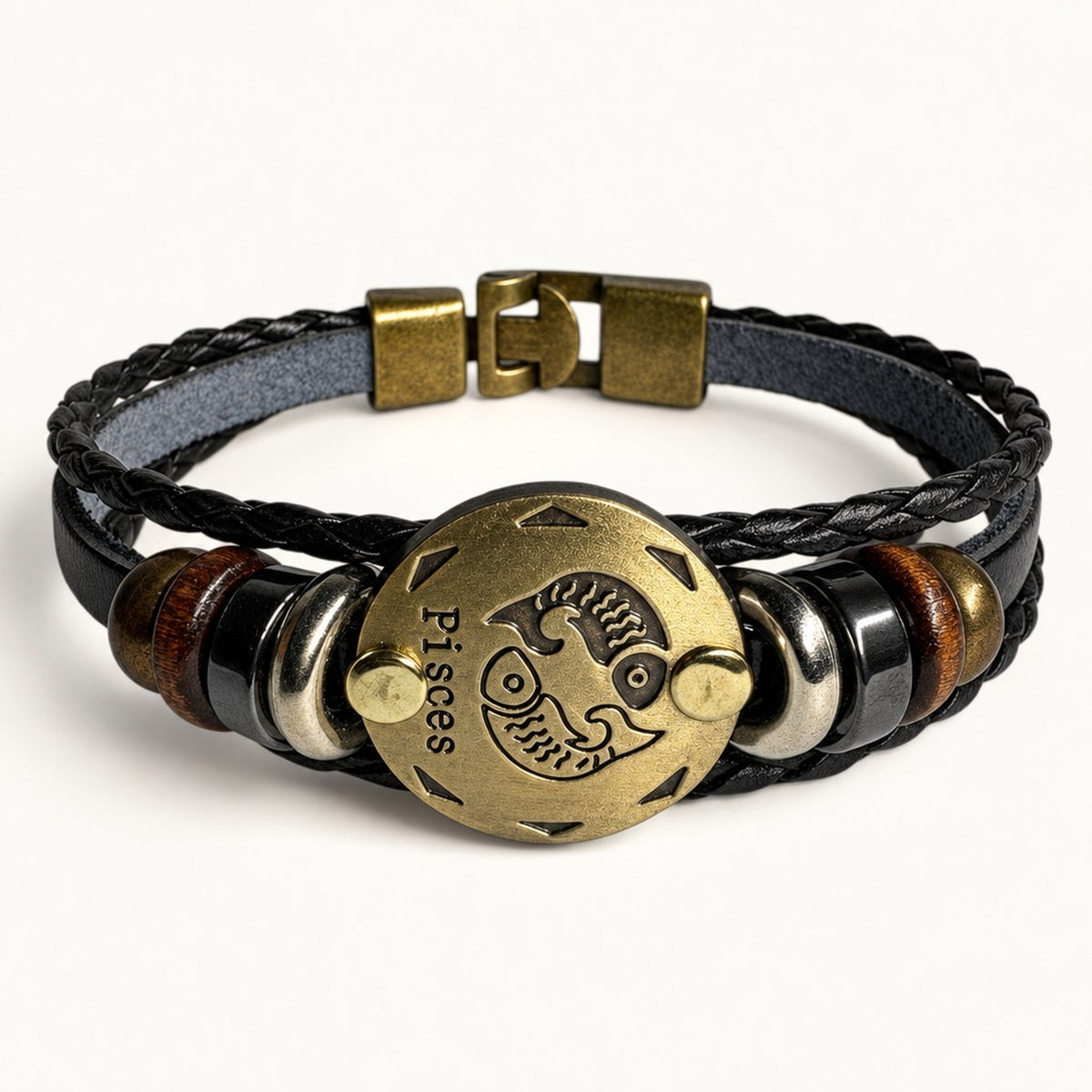 Zodiac Leather Bracelet in Pisces [Pisces]