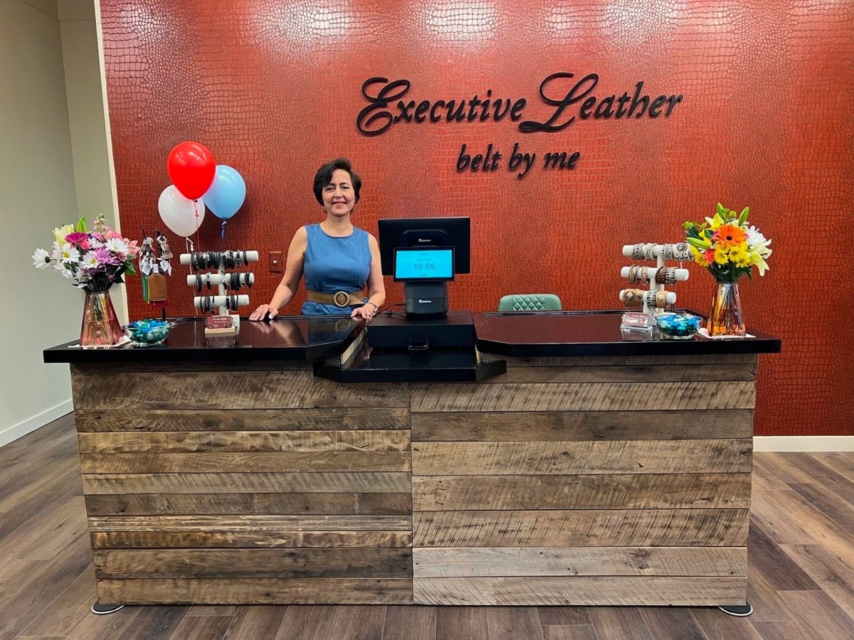 Vafa Tahernia at the Executive Leather counter in Wellington